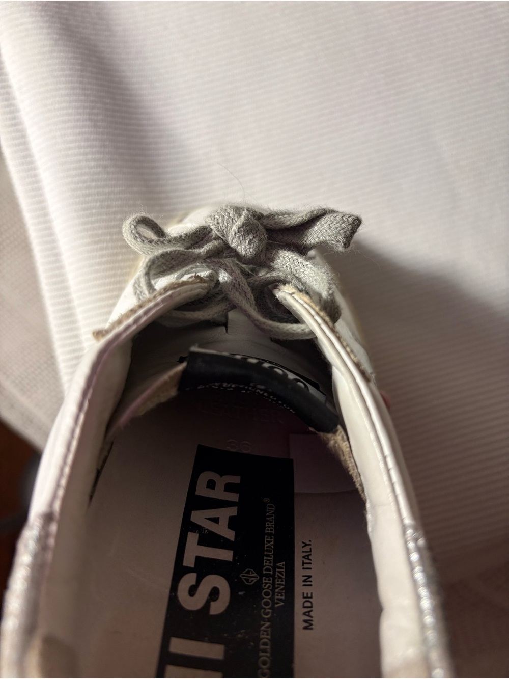 Golden Goose White And Silver Star - Picture 3 of 4